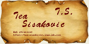Tea Šišaković vizit kartica